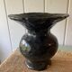 Old enamelled terracotta vase