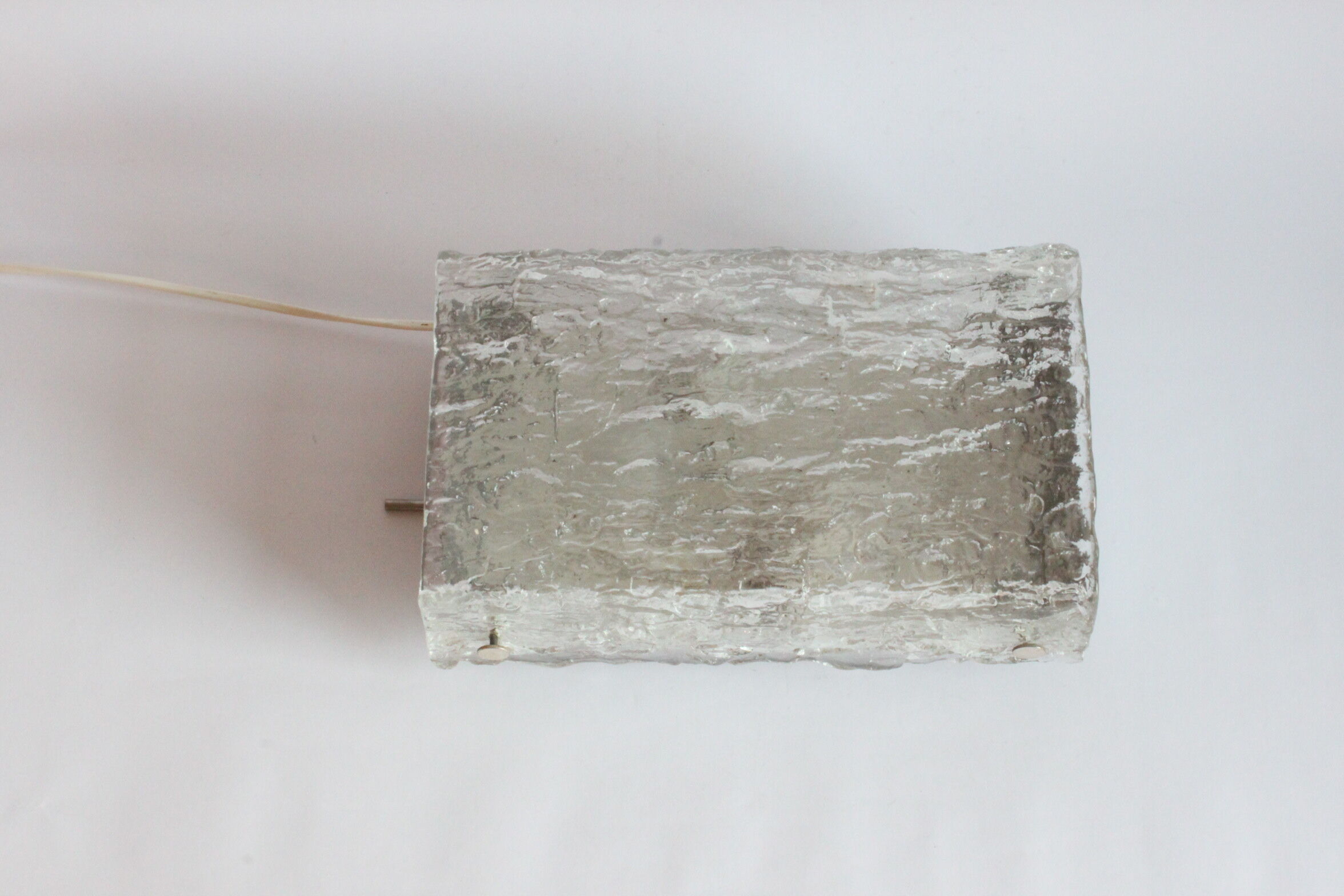 Ice glass wall sconce by Kaiser Leuchten, Germany 1960