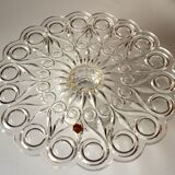 Lead crystal glass cake plate on foot by Nachtmann - Vintage
