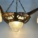 Art Deco chandelier with 4 lights, 1930.