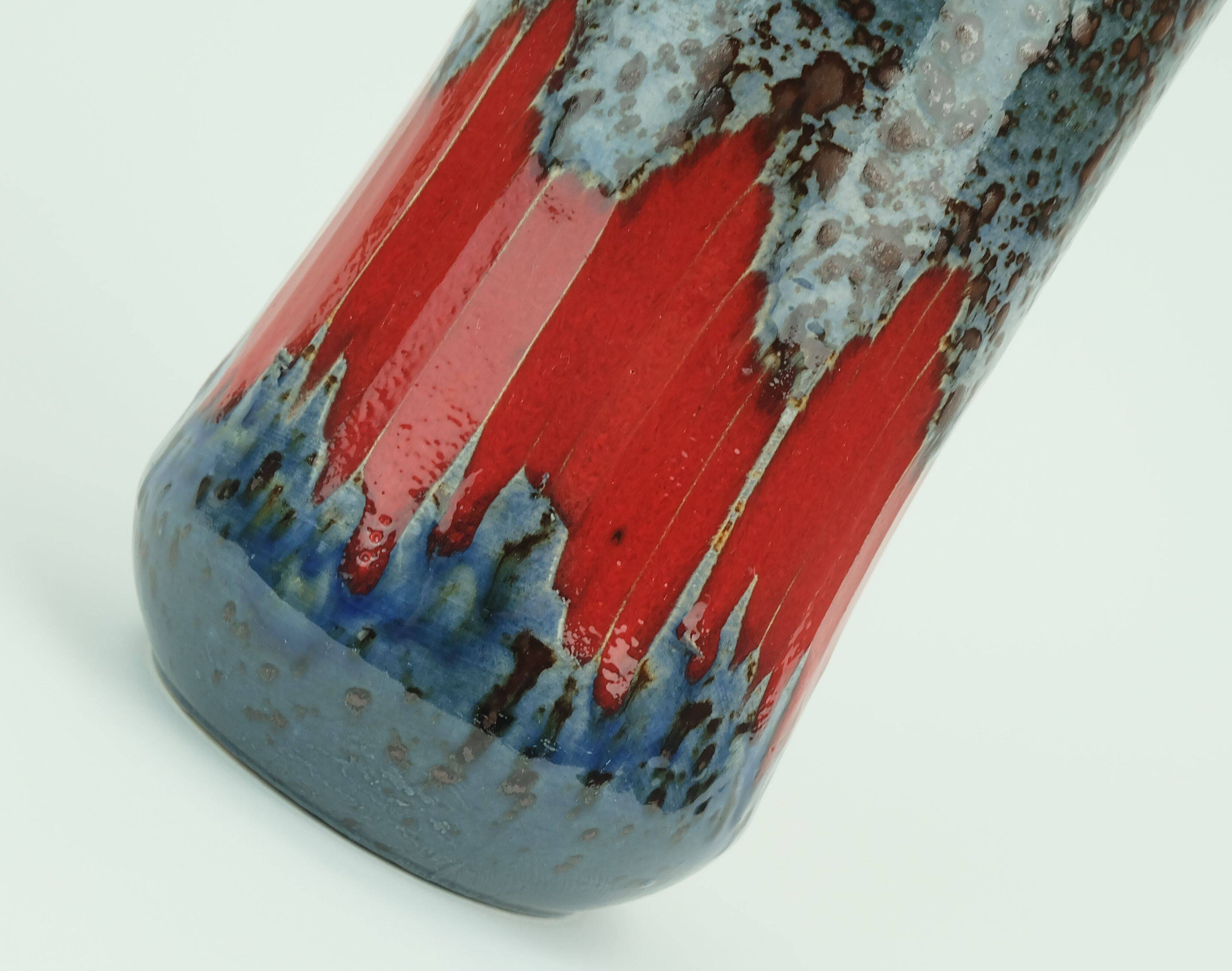 vintage 1960s west german scheurich VASE with lora decor model 549-21