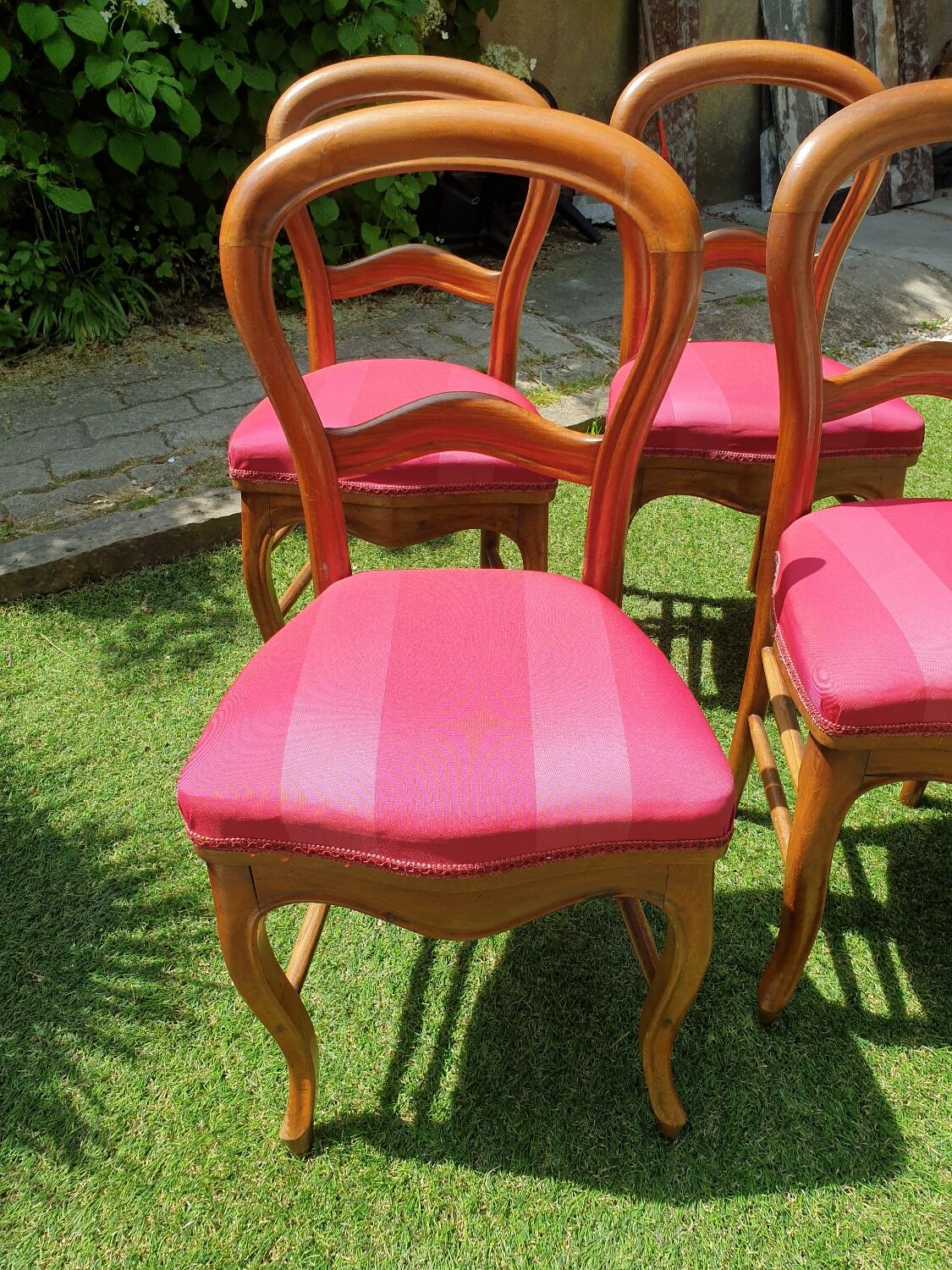 4 Louis Philippe upholstered chairs