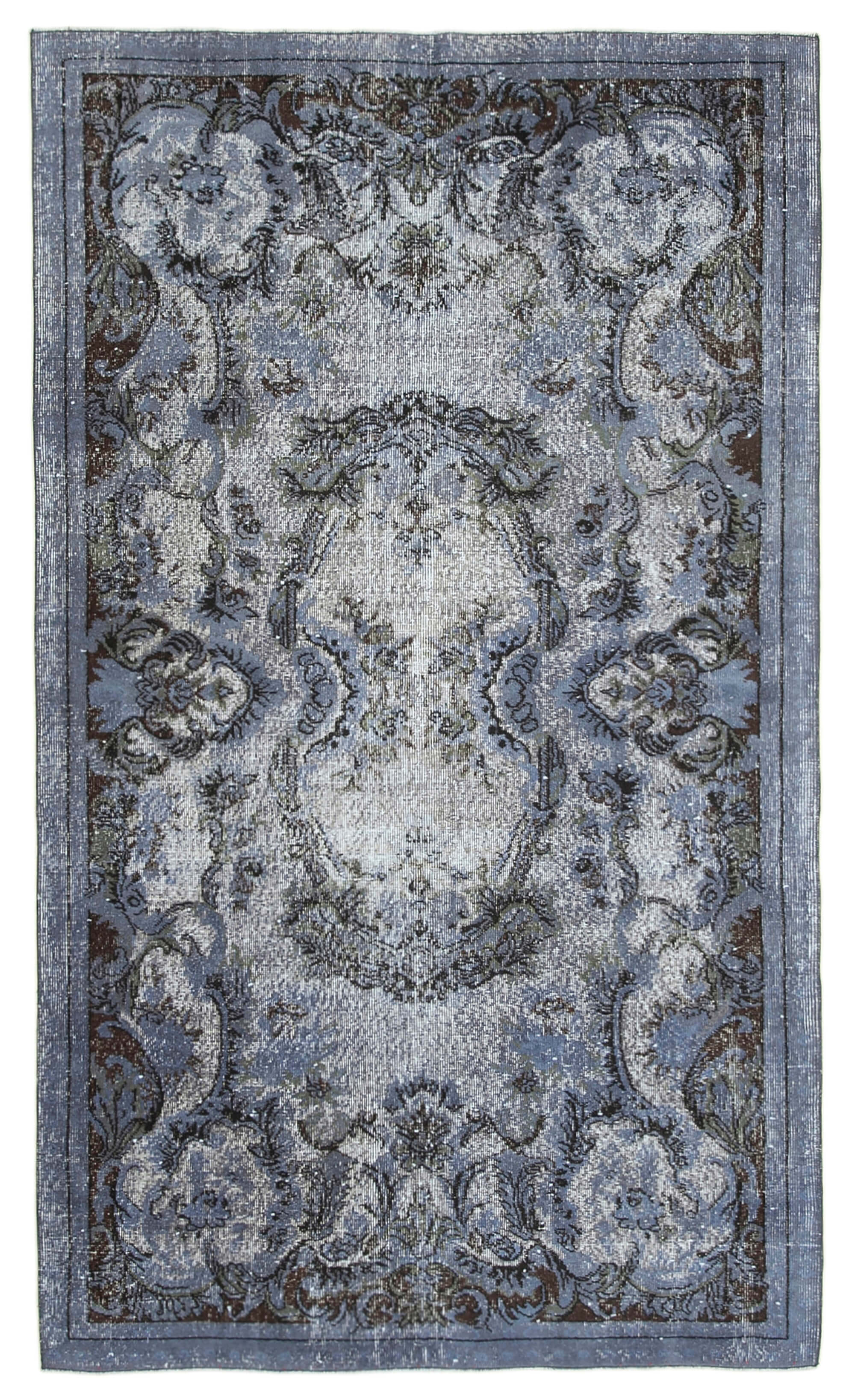 Handmade Antique Turkish 1970s 154 cm x 264 cm Grey Carpet