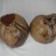 Old vintage decorative coconut ice cube bucket