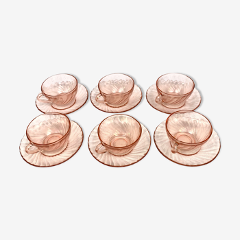 Set of 6 cups Rosaline Arcoroc