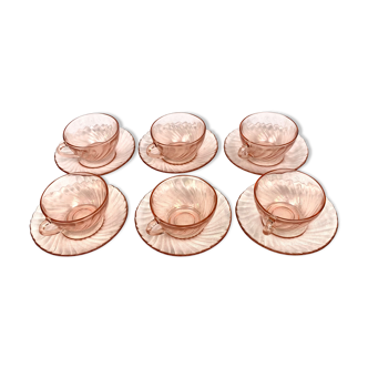 Set of 6 cups Rosaline Arcoroc