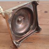 Pair of golden brass candle holders