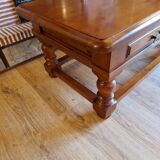 Solid wood coffee table with 2 through drawers