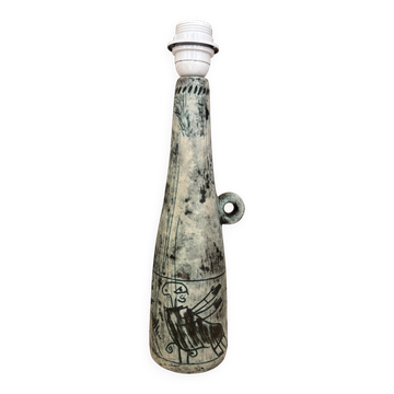 Jacques BLIN, lamp base with stylised figurative decoration