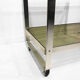 Av Handwerk Space Age Drinks Bar Cart Trolley Chrome Midcentury Modern Smoked Glass