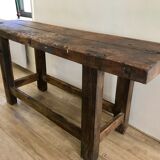 Old solid oak workbench