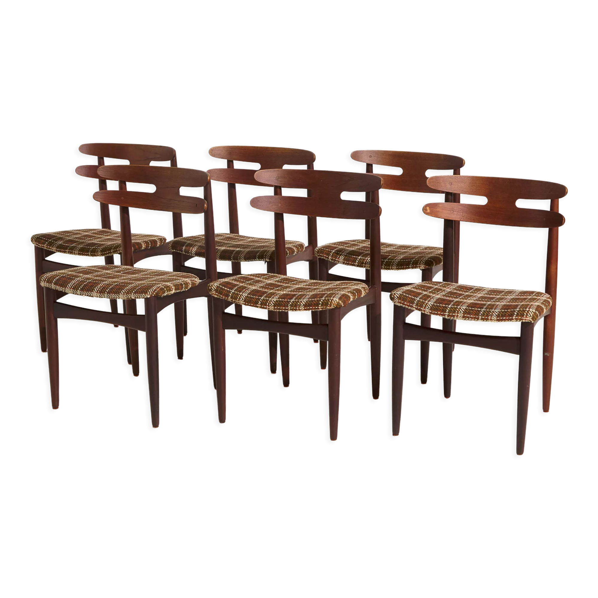 Model 178 teak dining chairs by johannes andersen for bramin