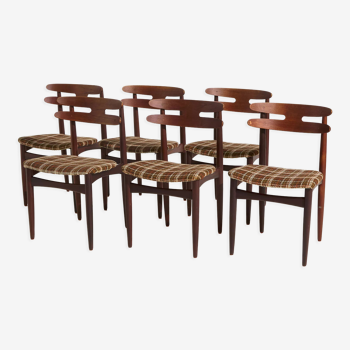 Model 178 teak dining chairs by johannes andersen for bramin