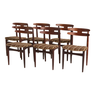 Model 178 teak dining chairs by johannes andersen for bramin