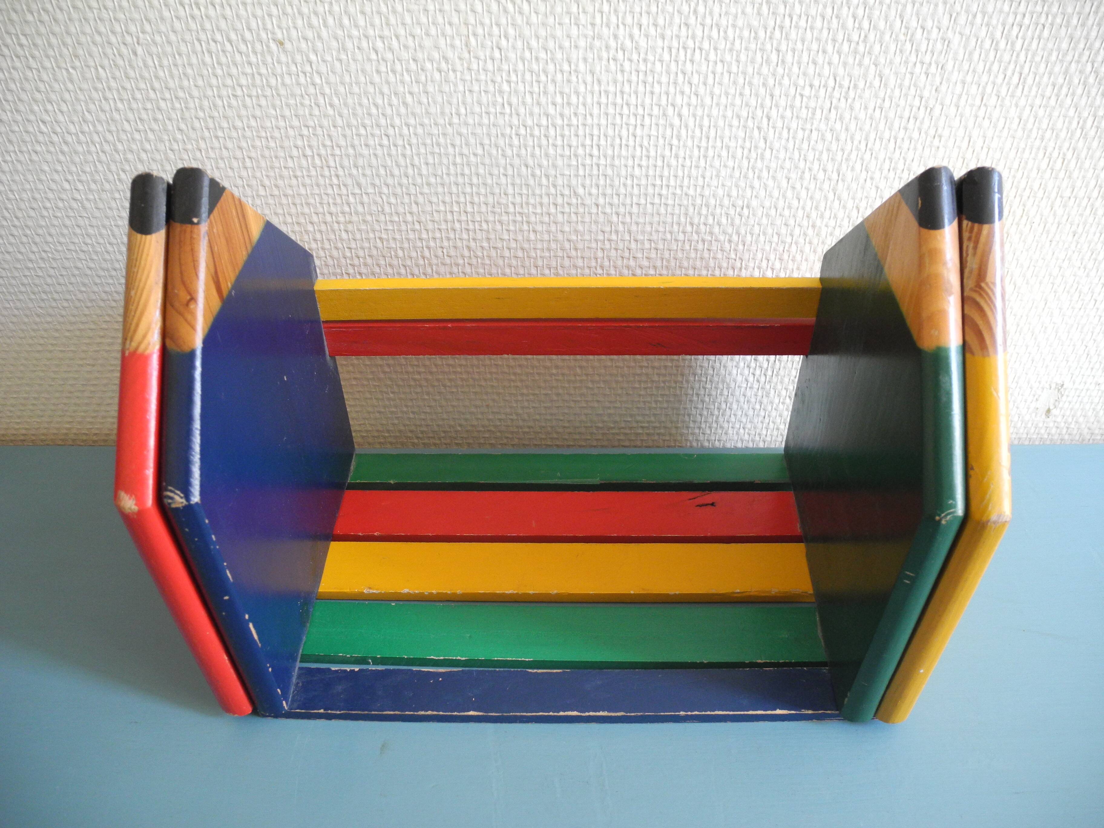 Pierre Sala vintage deco pencil bookends 80s bookends shelf
