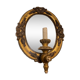 Applique miroir en bois doré en or italien, années 1950