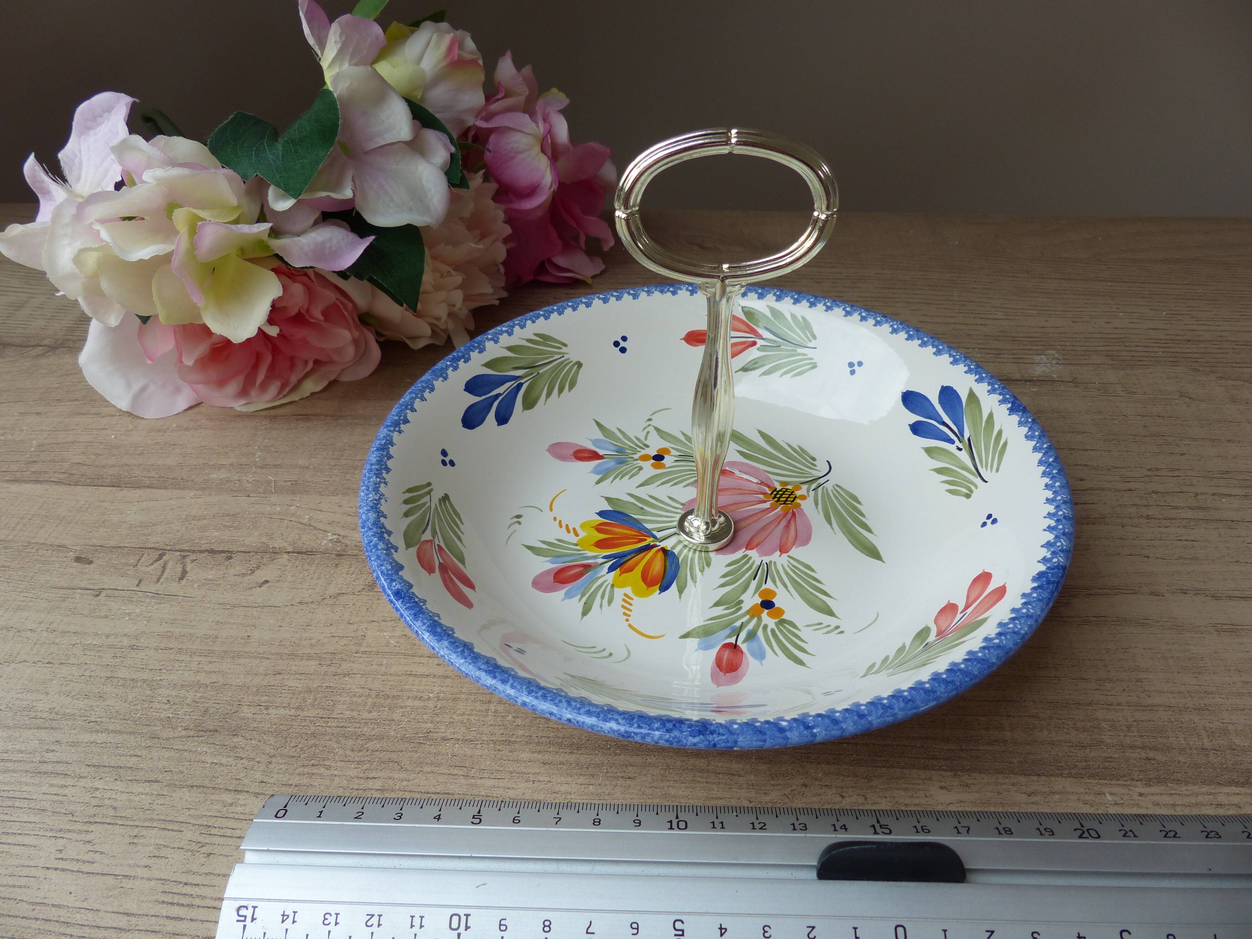 Former Quimper Earthenware Servant Floral Decor