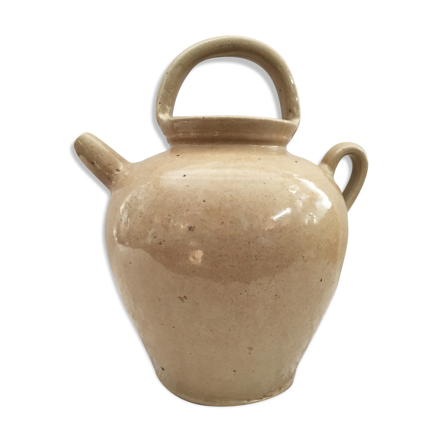 Old beaked jug gargoulette pichet chevrette terracotta