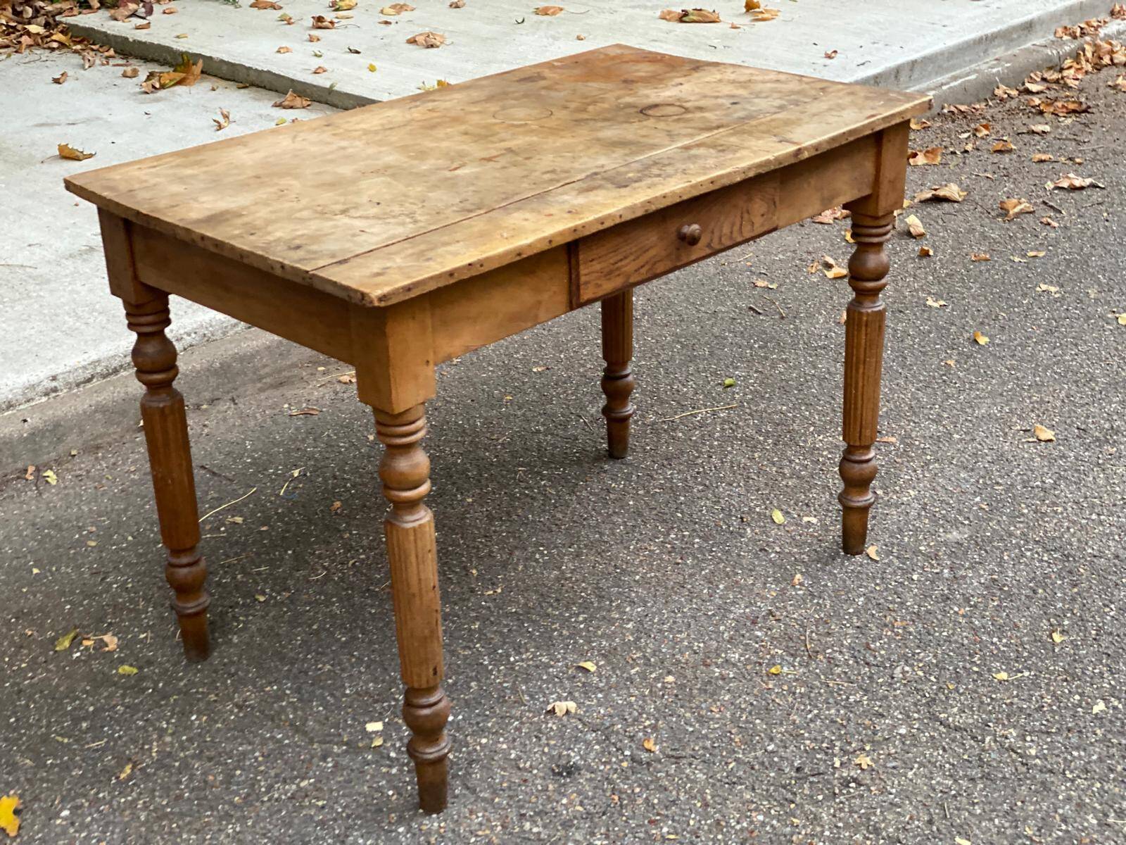 19th century Louis XVI solid wood desk