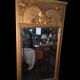 Miroir Art Déco doré années 1930 , miroir biseauté ,131cm de H
