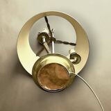 Three-light bouillotte lamp – Empire style – gilded brass