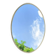 Large antique oval wall mirror in stylized gilt metal, – Hollywood Regency