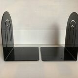 Pair of black metal arched bookends