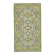 1970s vintage Turkish Oushak handmade wool cotton green area rug 115x205