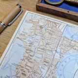 Southampton, England, original map printed in 1913.