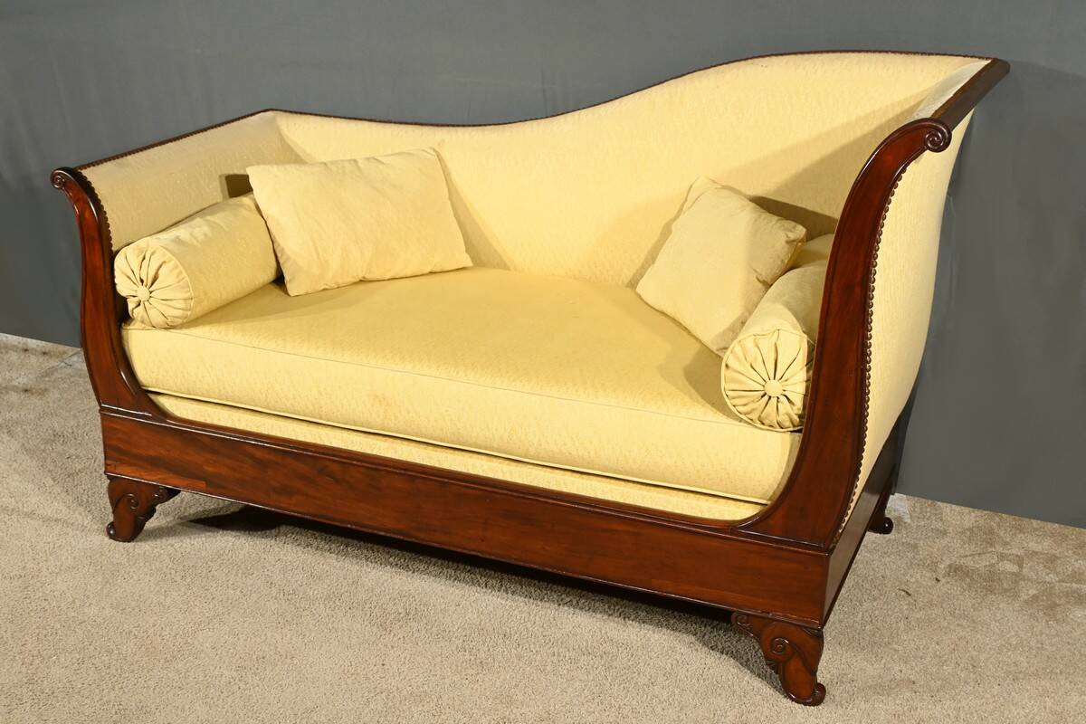 Mahogany Backrest Daybed, Restoration Period – Part 1 of the 19th Century