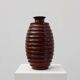Large French turned wood vase in Art Deco style, ca. 1925