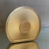 Silver metal office clock signed christofle