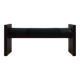 Maërl SEPIA bench, ebonized chestnut and black leather.