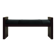 Maërl SEPIA bench, ebonized chestnut and black leather.
