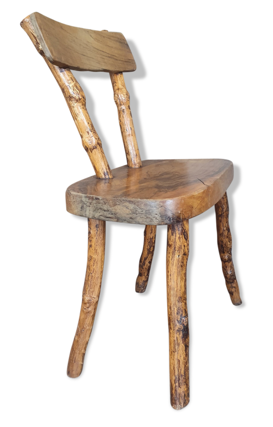 Tree trunk chair, brutalise, vintage