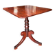 19th-century solid mahogany table with a tilting top and brass mechanism.