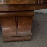 Art Deco style walnut mirrored wardrobe