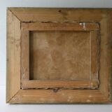 Painting, still life, bouquet of flowers, tulips and ferns