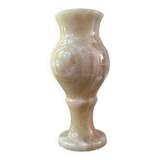 Honey agate vase, natural stone, vintage Italy, 1960s