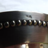 Dish to hors d'oeuvres crystal and silver marked monogram, number