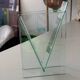 Sculptural designer glass vase – leonardo brand – brutalist style /