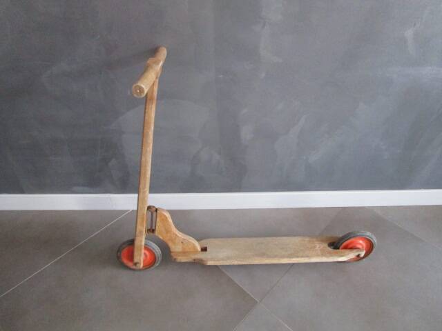 Old wooden scooter