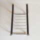Magazine holder chrome metal and wood 70s