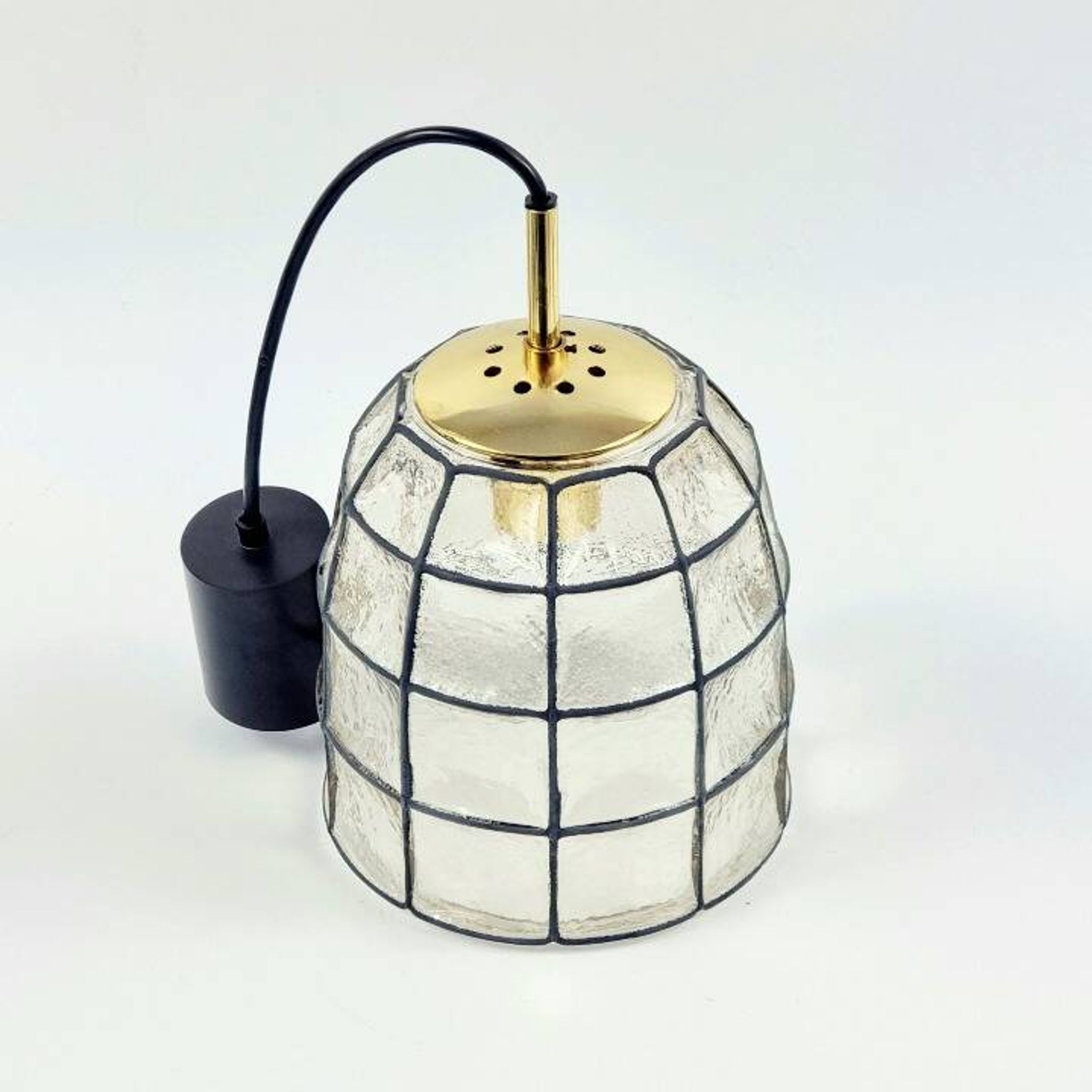 Mid-Century Modern Glass Pendant/Ceiling Light from Limburg, Germany, 1960s
