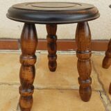 Set of 2 tripod stools.