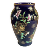 Old vase baluster enamelled lamp Boch Frères Keramis Belgium