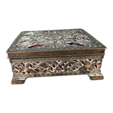 Silver metal jewelry box