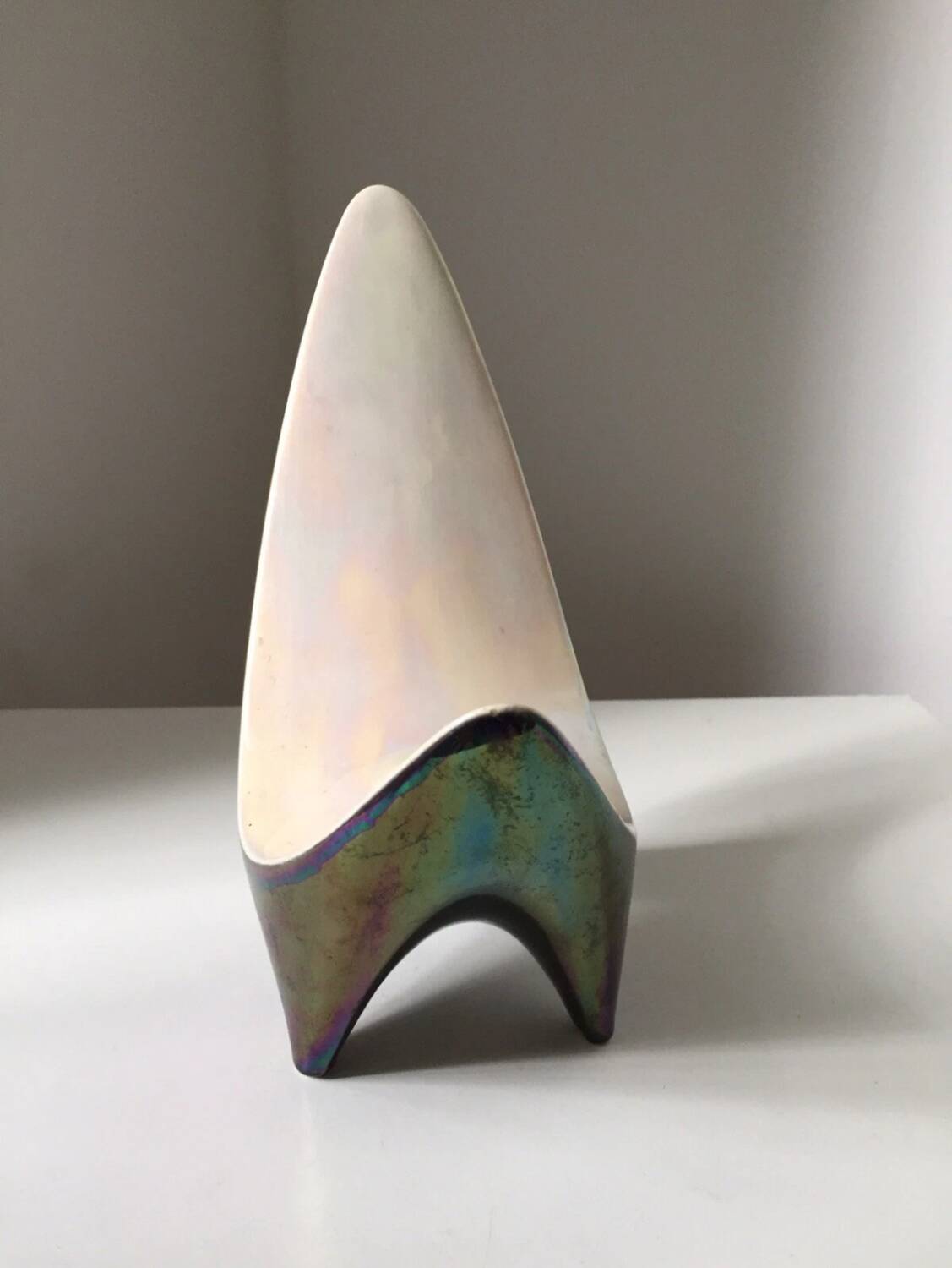 Ceramic oil lamp/candle sculpture by Verceram, 1960