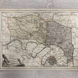 Old map of Pontoise and Gonesse
