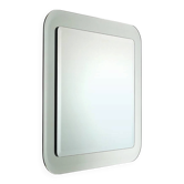 Square wall mirror with beveled edges, 1970s